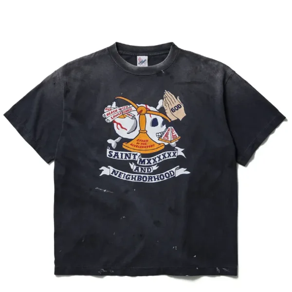 Black SAINT Mxxxxxx x Neighborhood Pray STHD Short Sleeve Tee