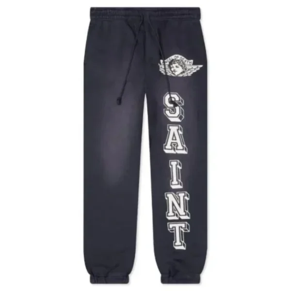 Black Saint Michael Angel Sweatpants