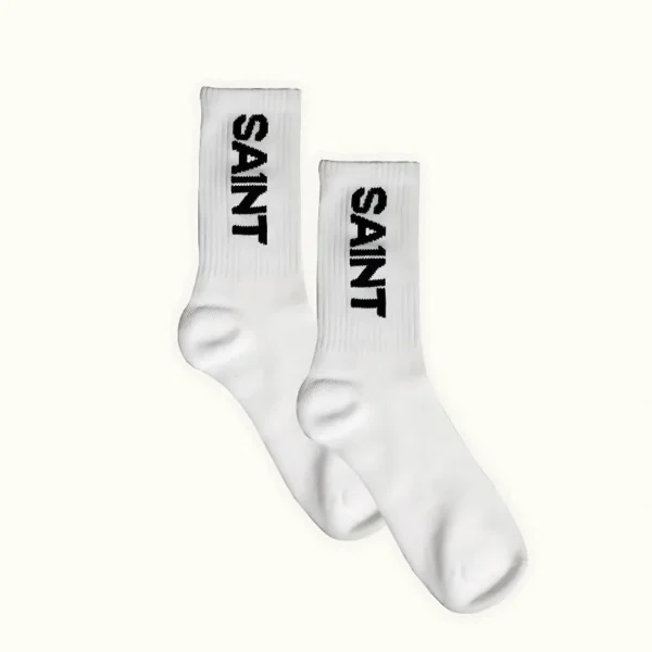 Black Logo Saint Michael Eyes Socks