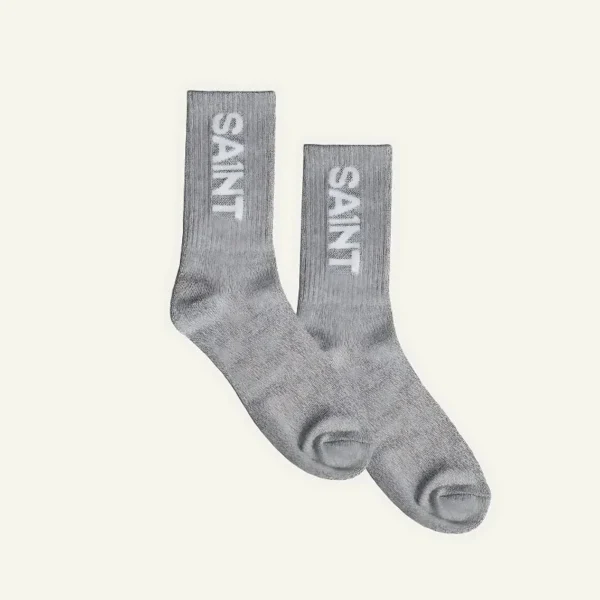 Grey Saint Michael Socks