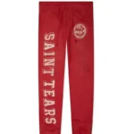 Red Saint Michael Denim Tears Sweatpants
