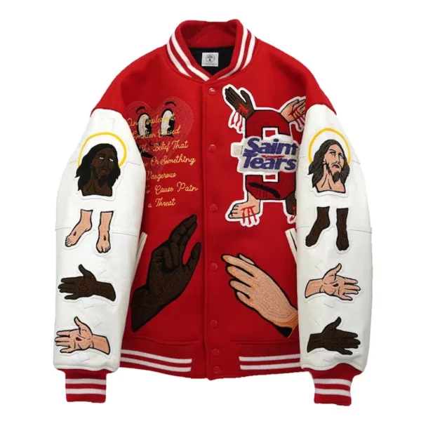 Red Saint Mxxxxxx x Denim Tears Stadium Jacket