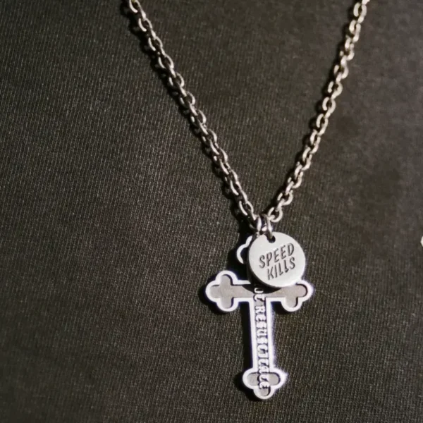 Silver SAINT Mxxxxxx x Neighborhood STHD Necklace