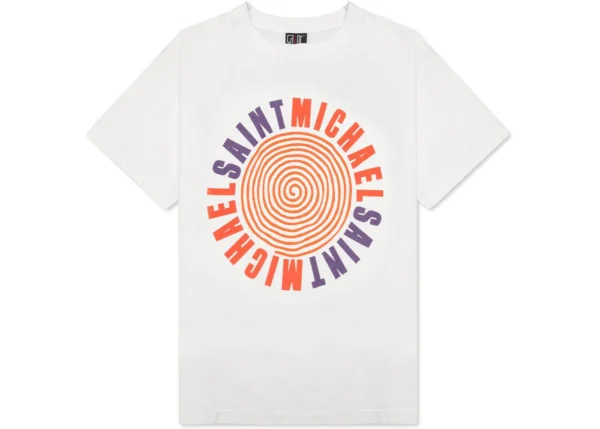 White Saint Michael Circle T-shirt